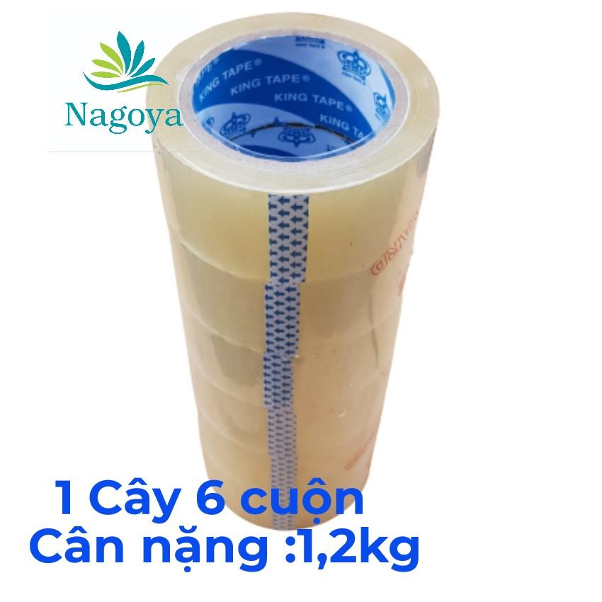 Băng Keo Trong 100yard, Dán Thùng Siêu Dính, 1 Cây 1,2kg( 1 cây 6 cuộn)