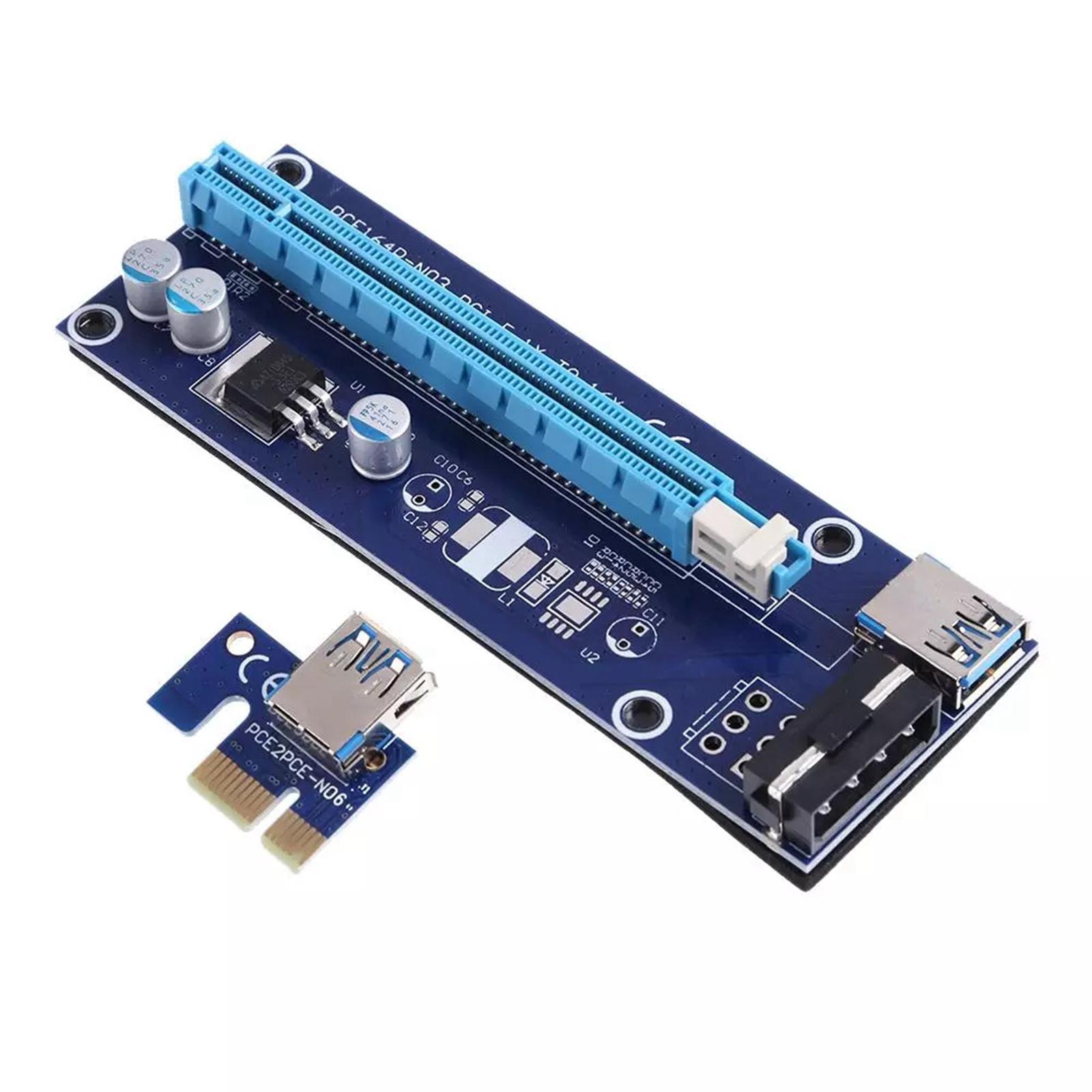 VER006 PCI-E GPU Riser Card 4pin PCI Express USB 3.0 for Bitcoin Miner