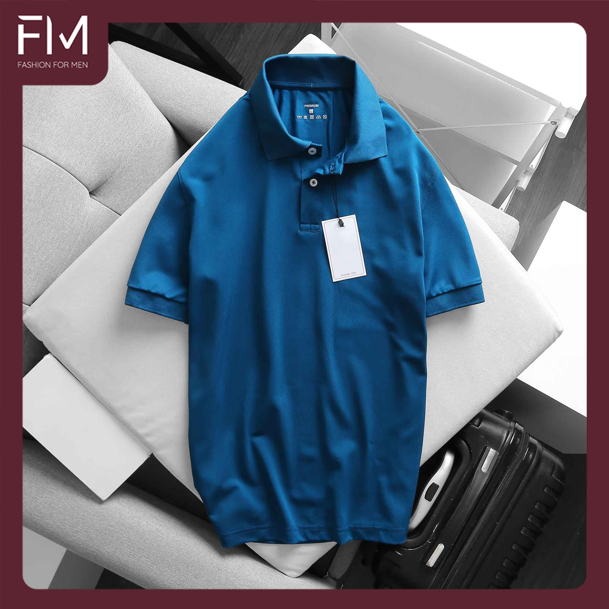 Áo thun polo nam cổ bẻ thun cá sấu cao cấp, thiết kế đơn giản trơn basic - FORMEN SHOP - FMHK001