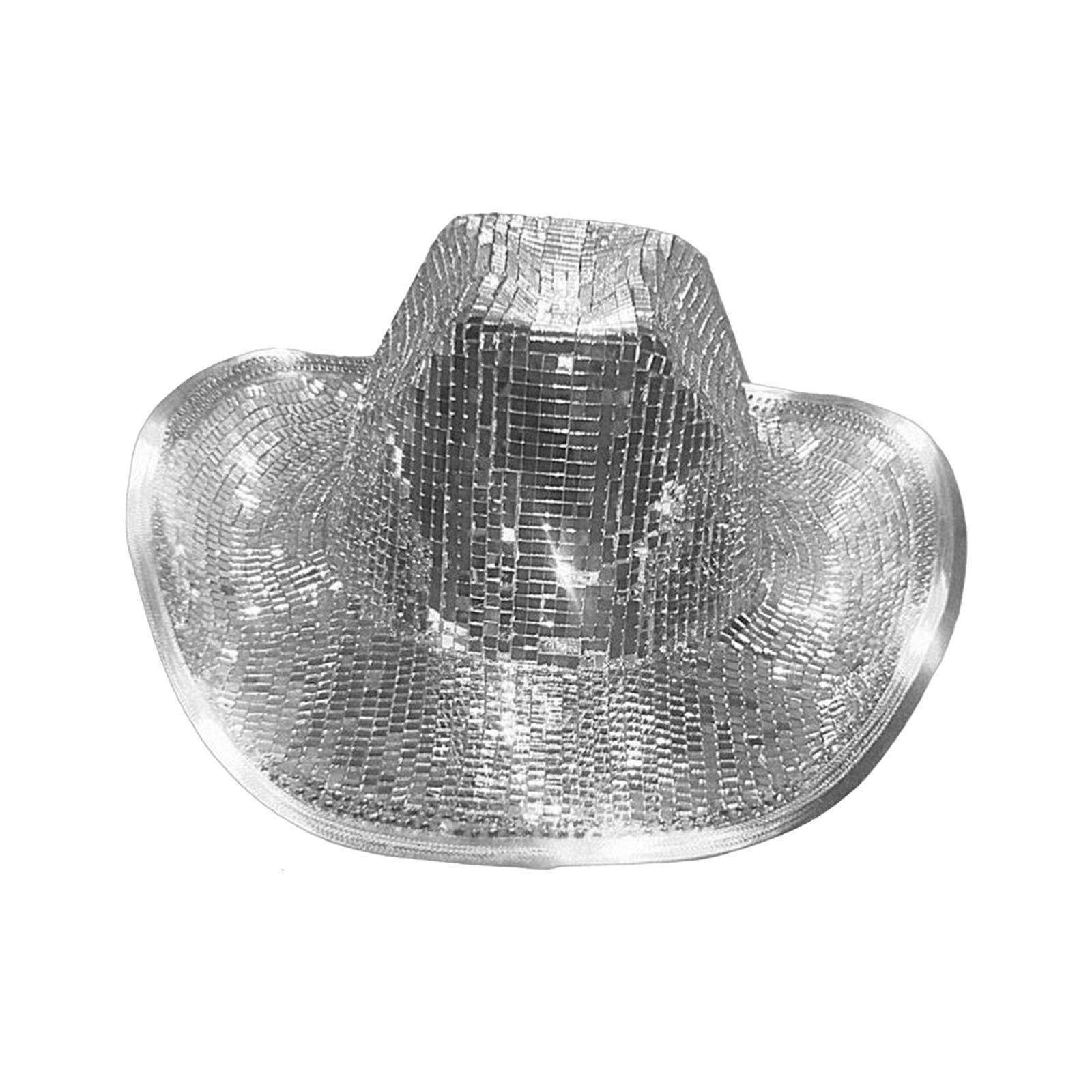 Cowboy Hat Wide Brim Glittered Cowgirl Hat for Men Women Girls Boys Wedding