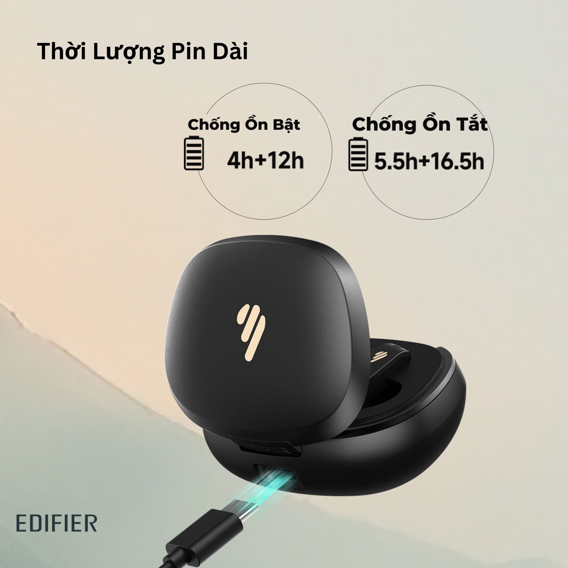 Tai nghe bluetooth Edifier Neobuds Pro 2 Nâng cấp | Chống ồn chủ động tuyệt đối | Nghe nhạc Hires Audio - Hàng chính hãng