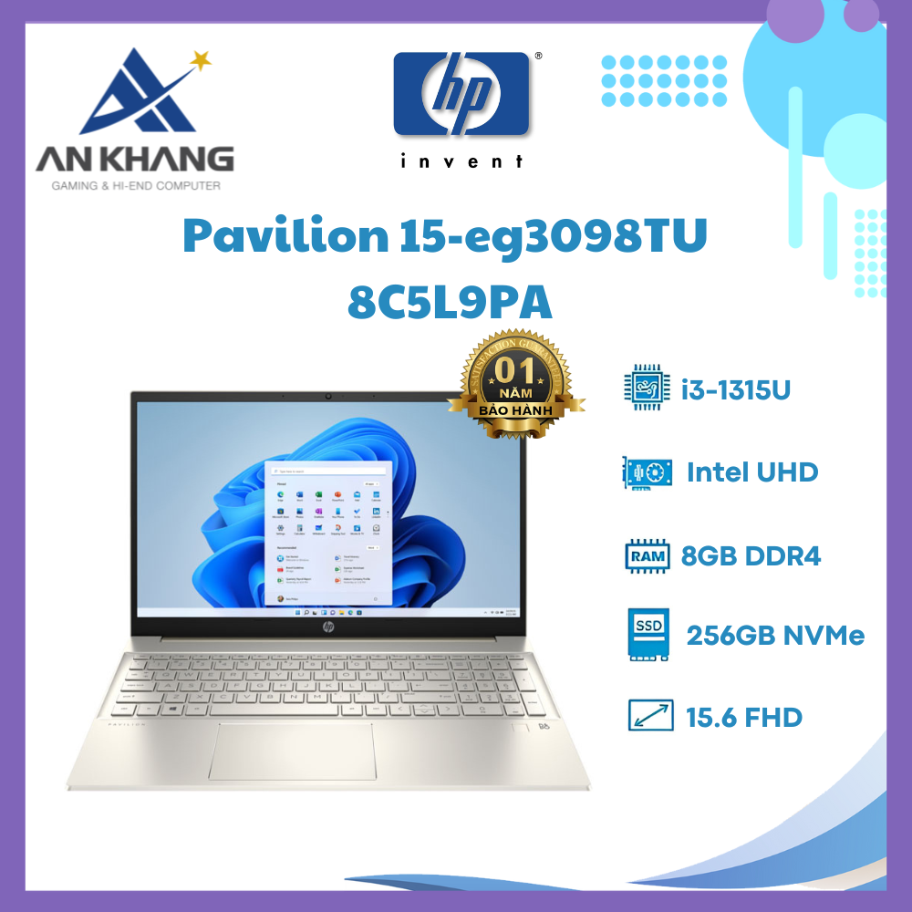 Laptop HP Pavilion 15-eg3098TU 8C5L9PA - Hàng Chính Hãng