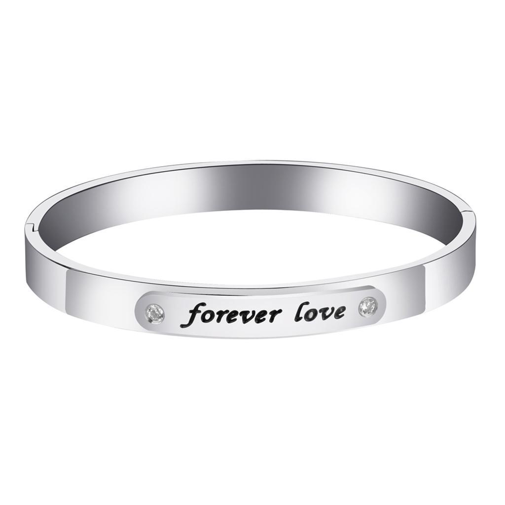 Fashion Titanium Steel Bracelet Simple Letter Stainless Steel Bracelet