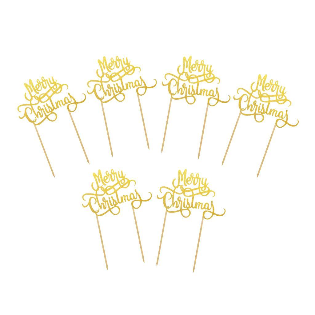 6Pcs Cake Topper Cupcake Toppers Picks Food