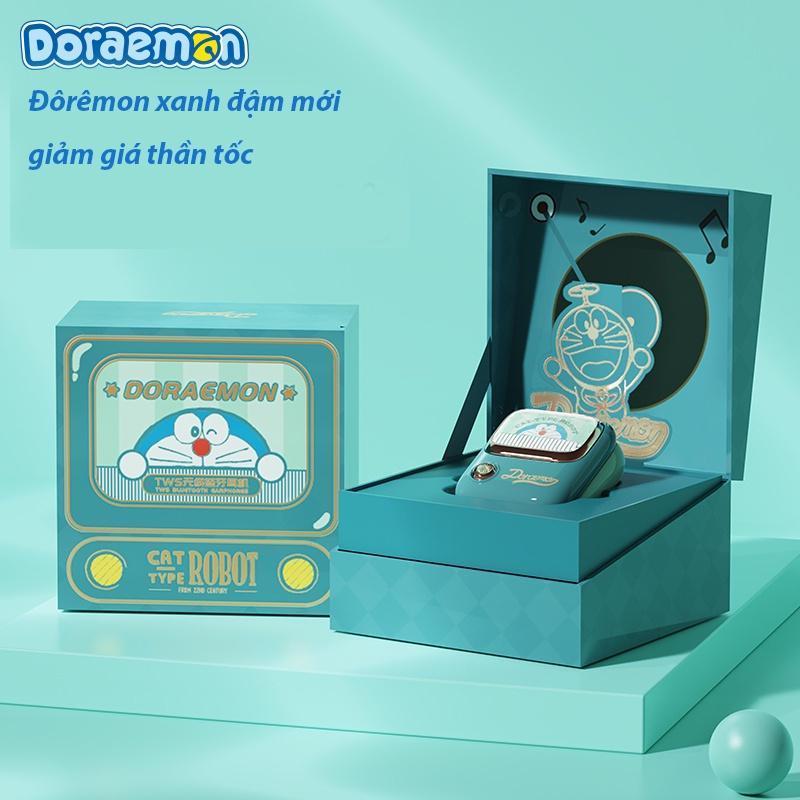 Tai nghe nhét tai không dây Bluetooth TWS âm thanh nổi hình Doreamon đáng yêu