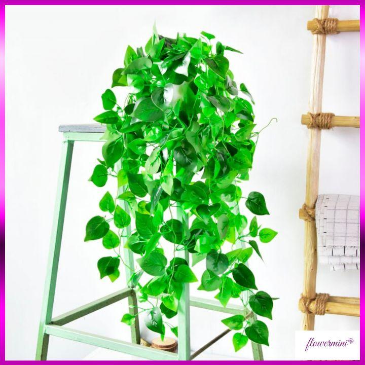Giỏ lá thường xuân giả loại cao cấp treo tường trang trí tiểu cảnh, ban công xanh mát Flowermini GL-01