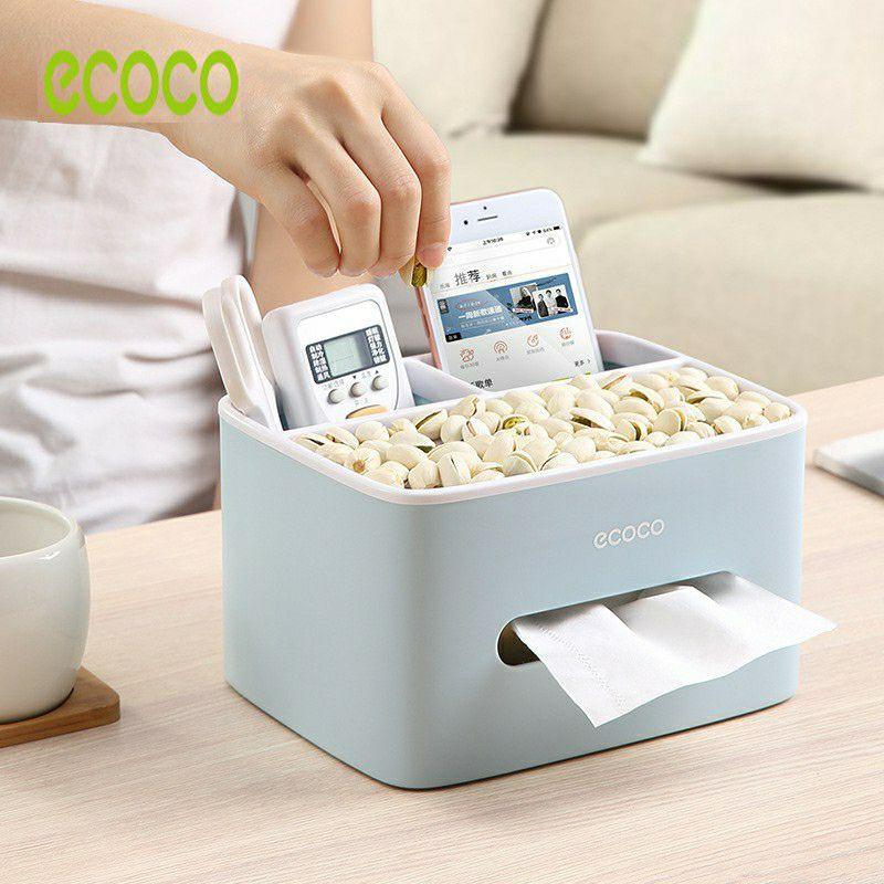 Hộp đựng giấy ăn, đựng điều khiển đa chức năng để bàn Ecoco - E1602