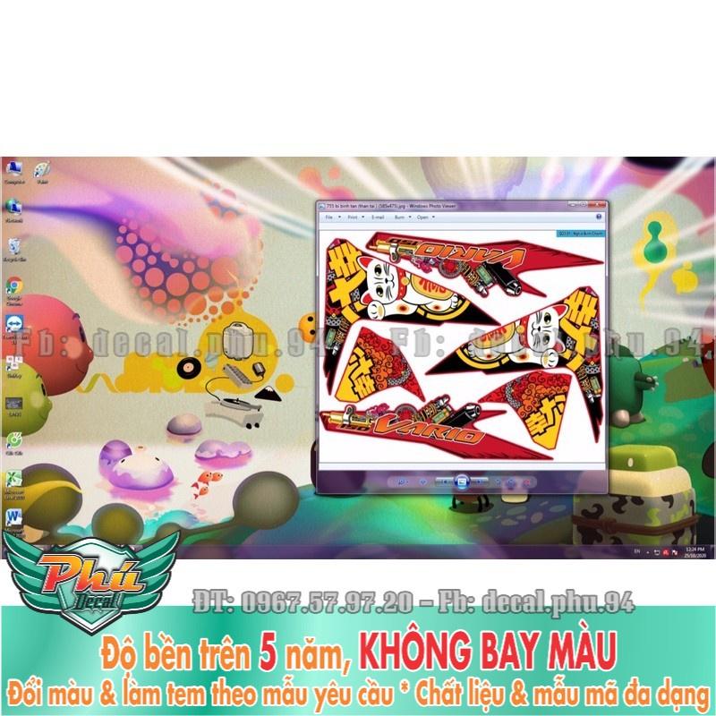 Tem rời Vario Mèo thần tài racing