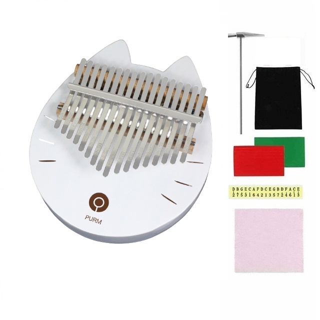 Đàn kalimba 17 phím NEKO-HỒNG PINK-M17 Tặng phụ kiện búa chỉnh âm, stick màu, stick nốt, khăn lau, túi chống sốc