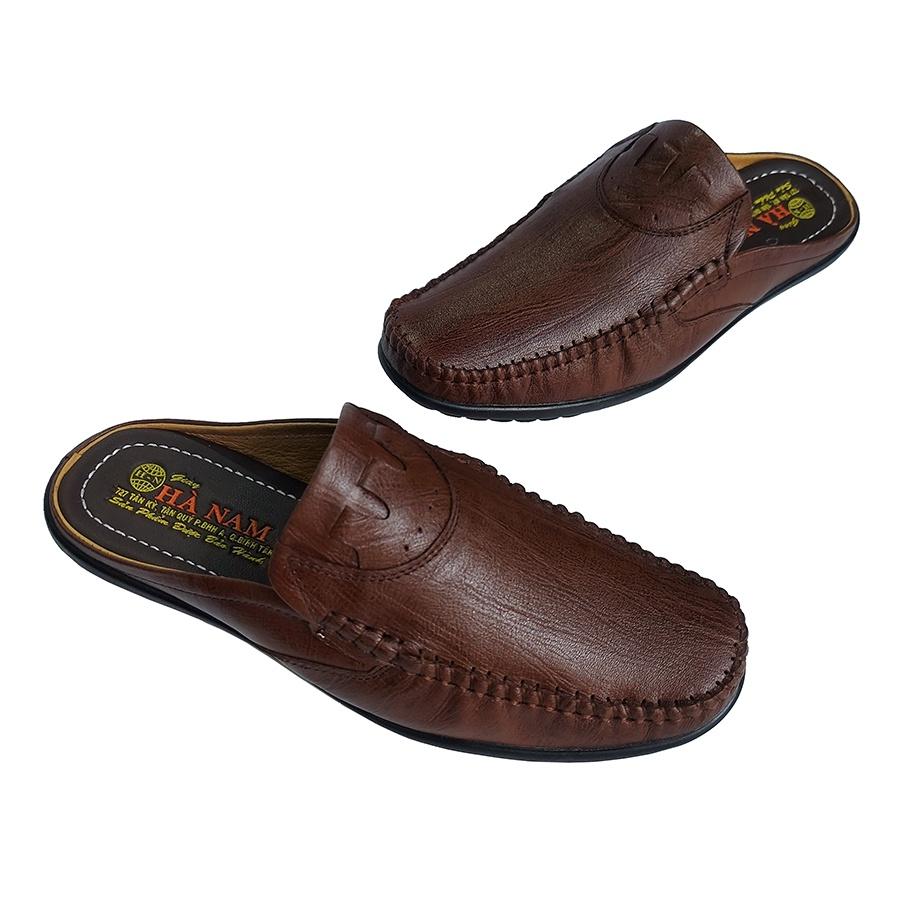 Dép Bít Mũi Nam HÀ NAM Da Bò Thật Cao Cấp GSB2064