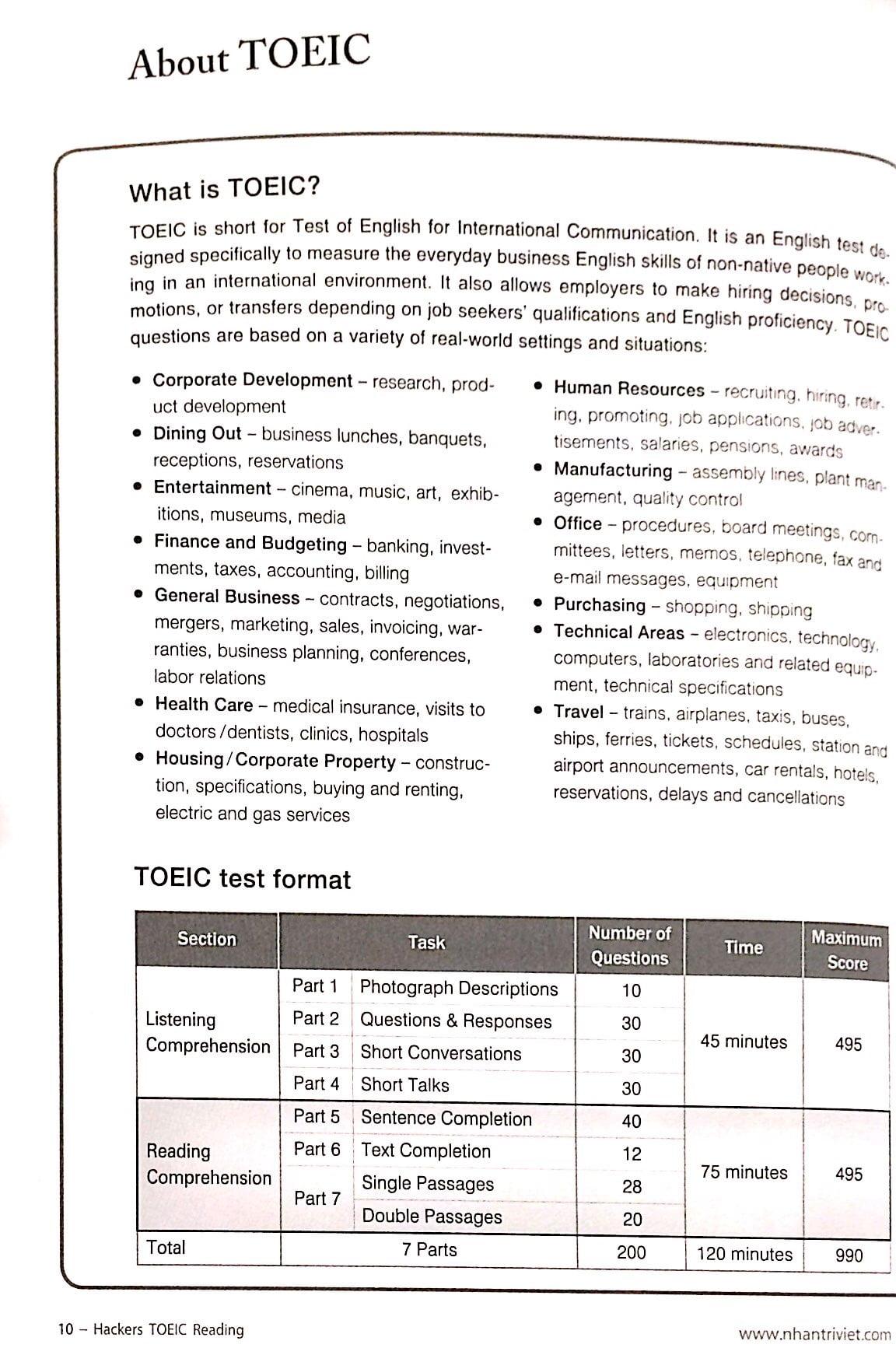 Hackers TOEIC Reading 