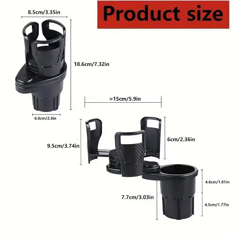 Khay Đựng Cốc Nước Hai Tầng Xoay 360 Độ Cho Xe Hơi - Giá Để Cốc Đa Năng Tiện Lợi - HÀNG CHÍNH HÃNG MINIIN