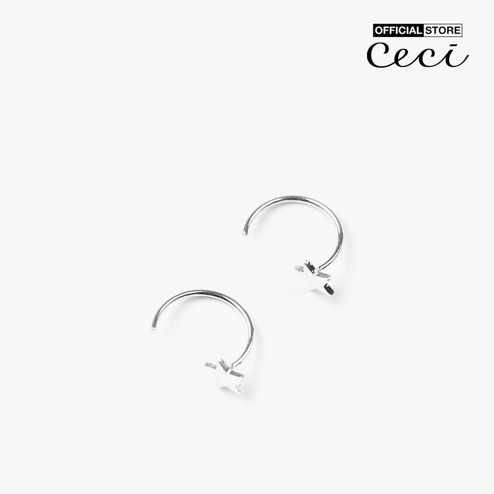 CECI - Khuyên tai nữ xỏ lỗ khoen tròn dáng hở thanh lịch CC1-04000055-03