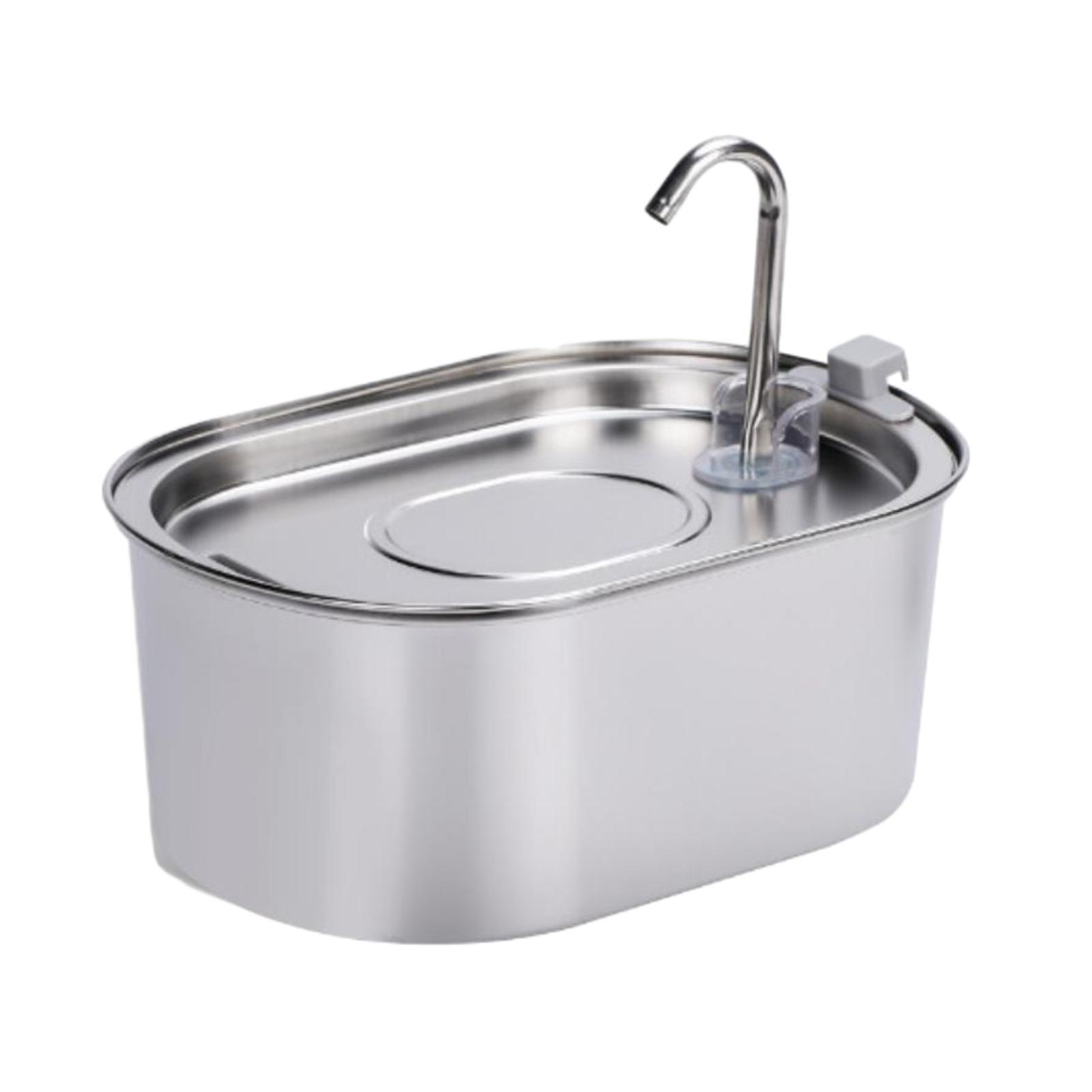 Stainless Steel Cats Pet Water Fountain, Pet Water Dispenser, 3.2L Automatic Metal Dog Drinking Bowl, Pet Water Dispenser Accessories for Cats