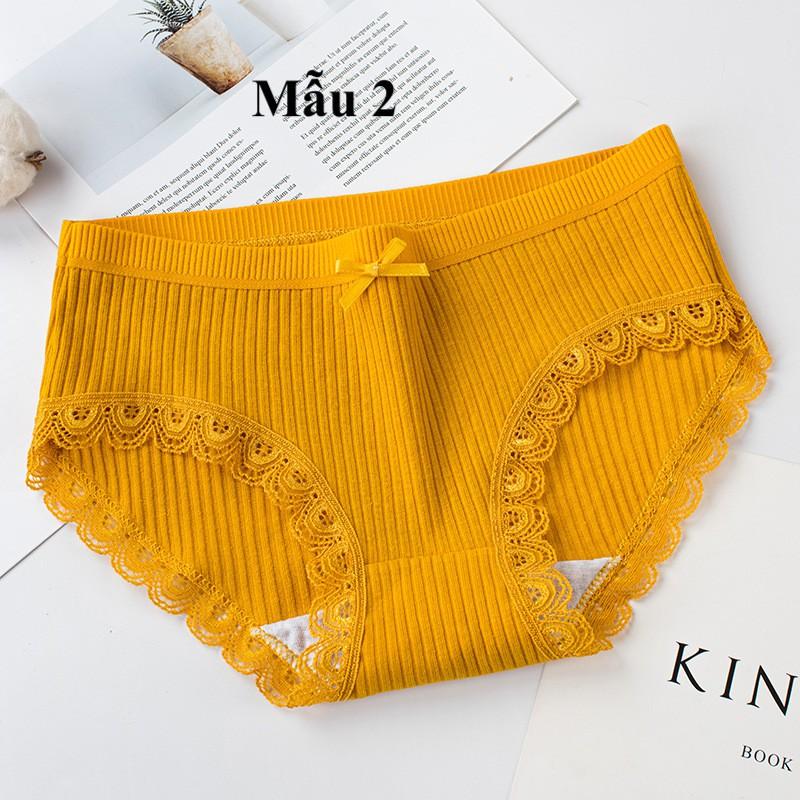 Quần Lót Cotton Tăm Tre Kháng Khuẩn Gân Nhỏ