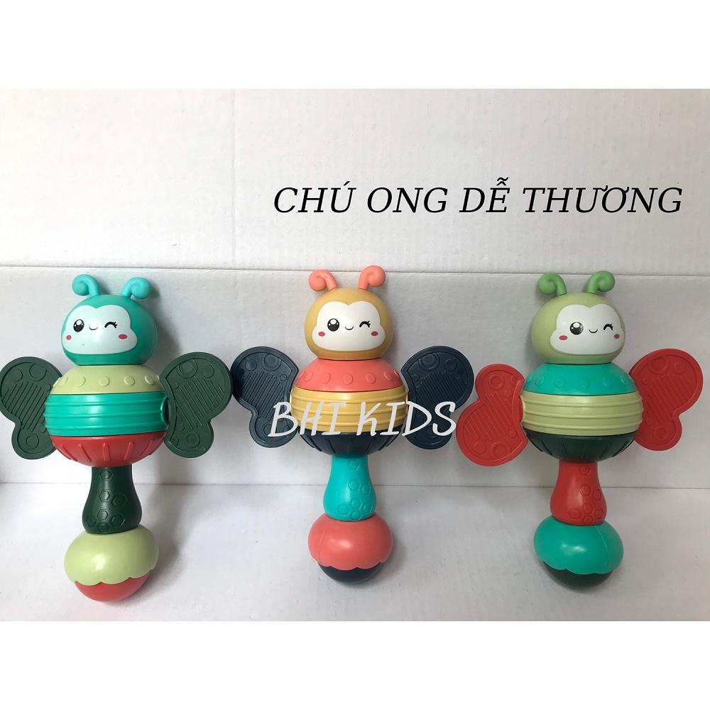 Đồ chơi Trẻ Em : Xúc xắc bằng nhựa PP hình con ong dễ thương xoay toàn thân 360 độ Đồ Chơi Giáo Dục Kết Hợp Gặm Nướu