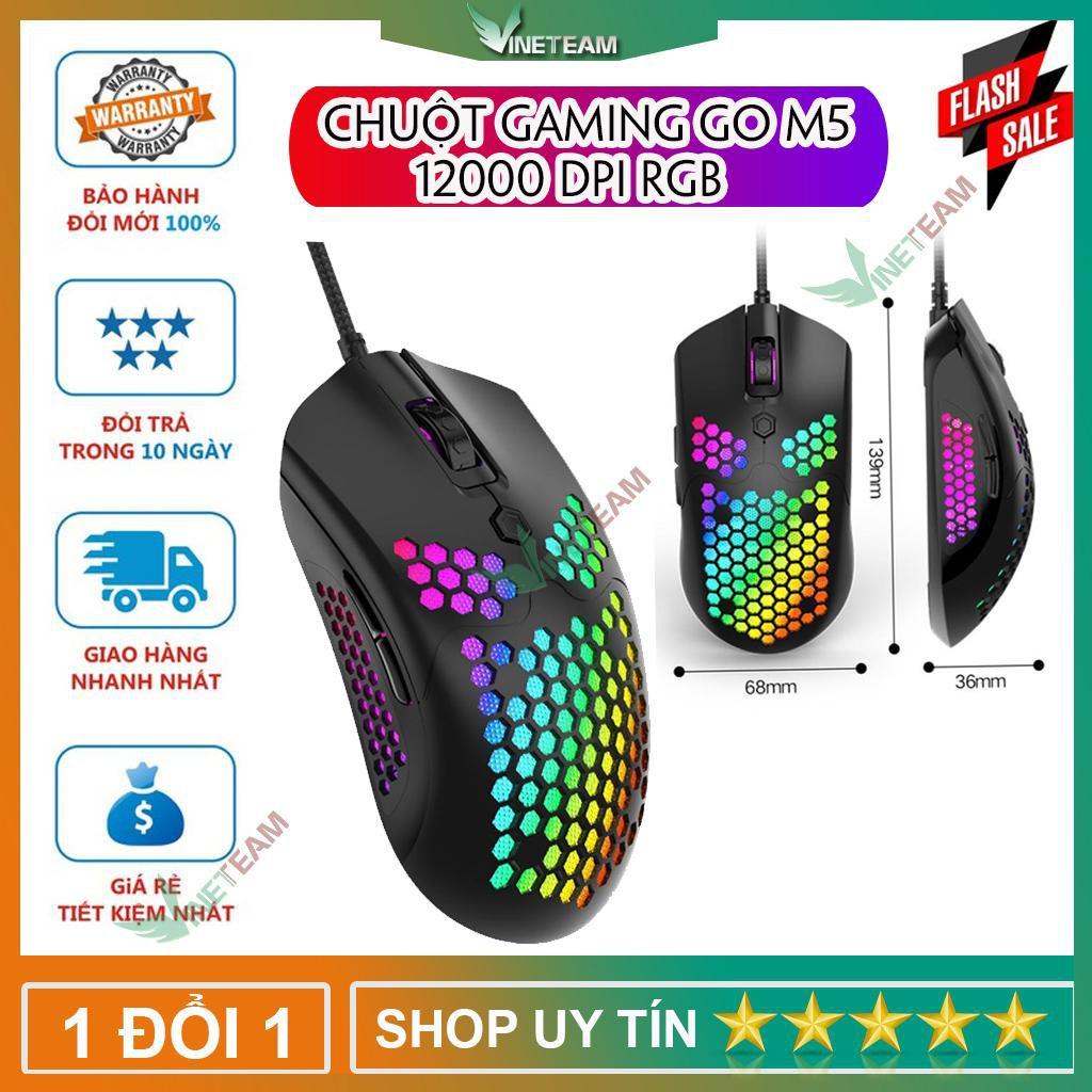 Chuột Quang Chơi Game Có Dây Zoya M5 12000 Dpi có thể điều chỉnh - Thiết kế độc lạ - Led Rgb đổi màu cực chất -dc4064