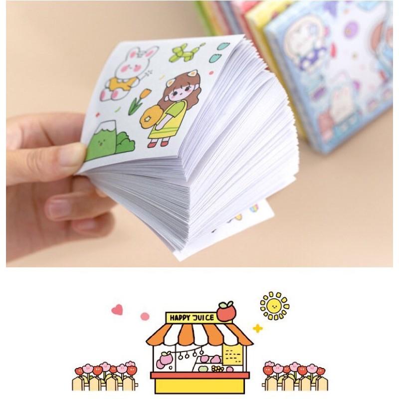 SET 20 TẤM STICKER DỄ THƯƠNG MÀU SẮC CUTE