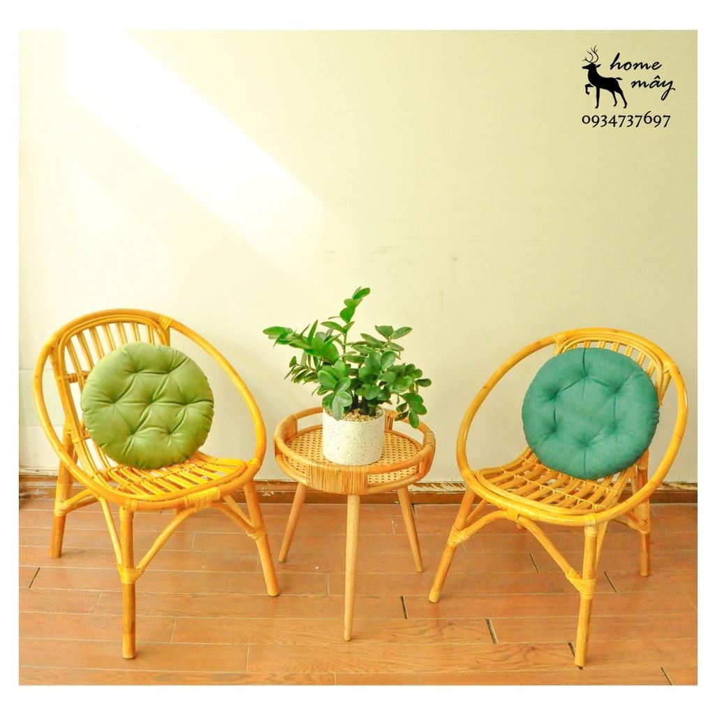 Bàn mây, ghế mây tre đan cao cấp kết hợp bàn mây, phù hợp làm bàn ghế decor / ban công gia đình