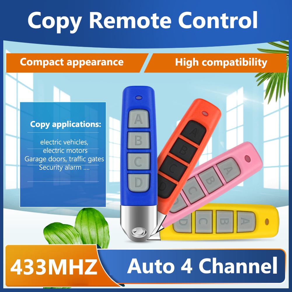 1/4PCS 433MHz Sao chép điều khiển từ xa Cửa nhà để xe điện điều khiển từ xa 4 Chìa khóa nhân bản nhân bản nhân bản