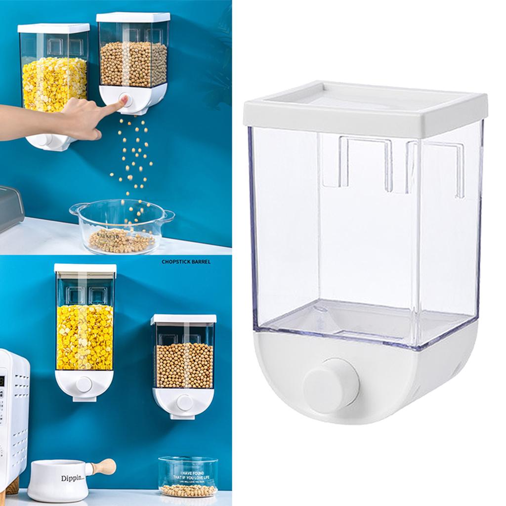 Wall Mount 1000ml Kitchen Food Dispenser Food-grade Storage Box