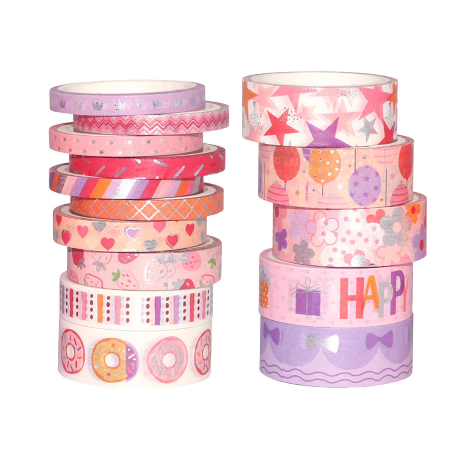 15Rolls Scrapbook Paper Washi Tape Album Craft Adhesive DIY Masking Tape