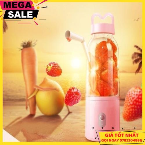 Máy Xay Sinh Tố Mini Cầm Tay 500Ml Dùng Sạc Không Dây Tiện Lợi Di Chuyển. Shop Giao Mầu Ngãu Nhiên - Giao Hàng Toàn Quốc