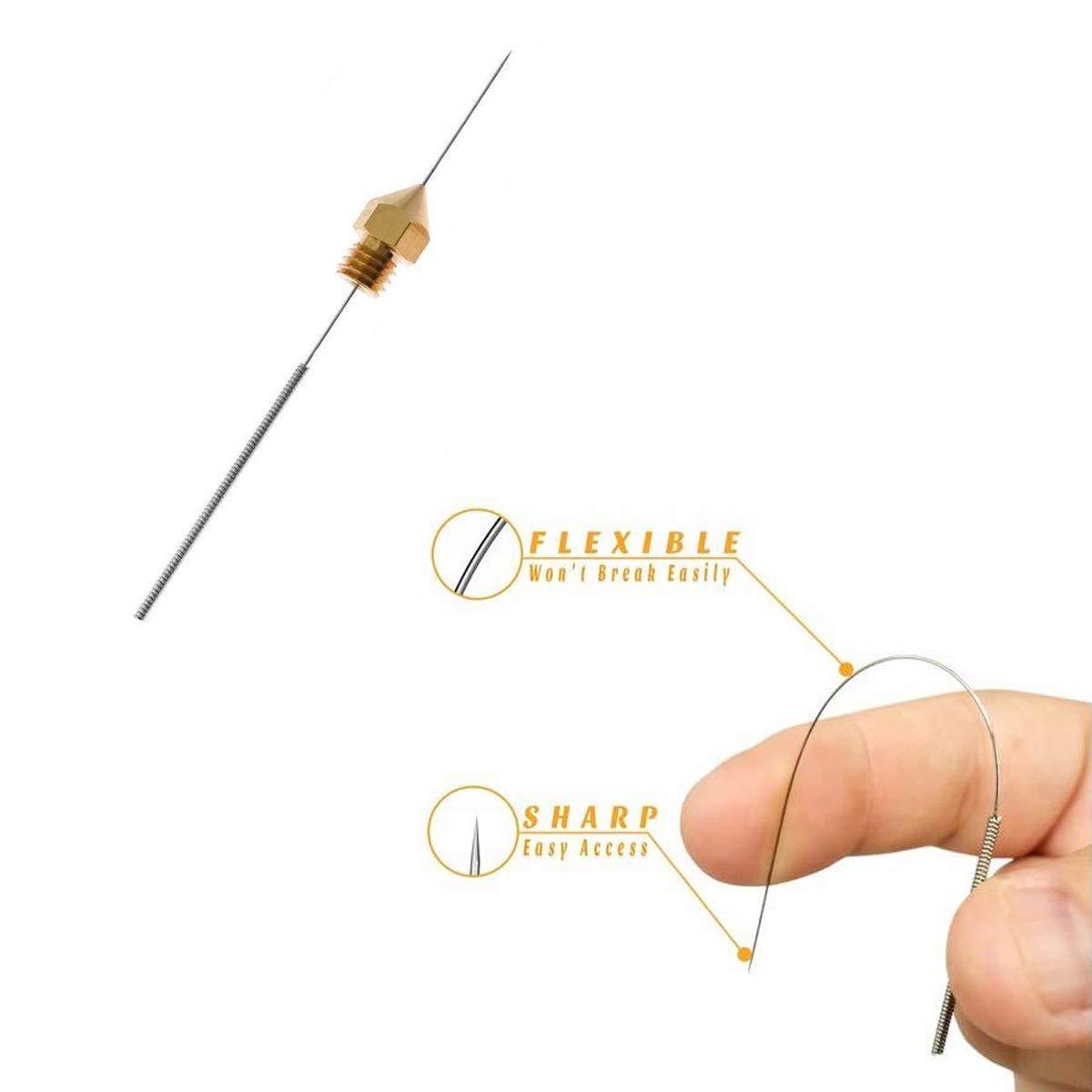 25pcs 0,2/0,3/0,4/0,5/0,6/0,8/1,0mm MK8 Ender 3 Máy in 3D Máy in đồng thau Vòi đùn cho CR-10 A8