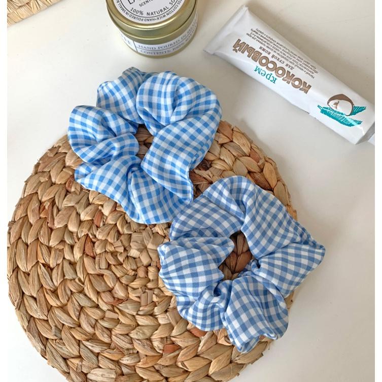 Set 2 dây cột tóc, dây đeo tay vải scrunchies Họa tiết xinh retro xinh xắn đáng yêu PK05