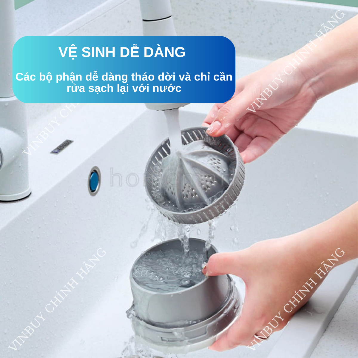 Máy vắt cam tự động, máy ép cam, ép hoa quả đa năng nhỏ gọn dung tích lớn, pin sạc không dây tiện lợi di chuyển - Hàng chính hãng - VinBuy