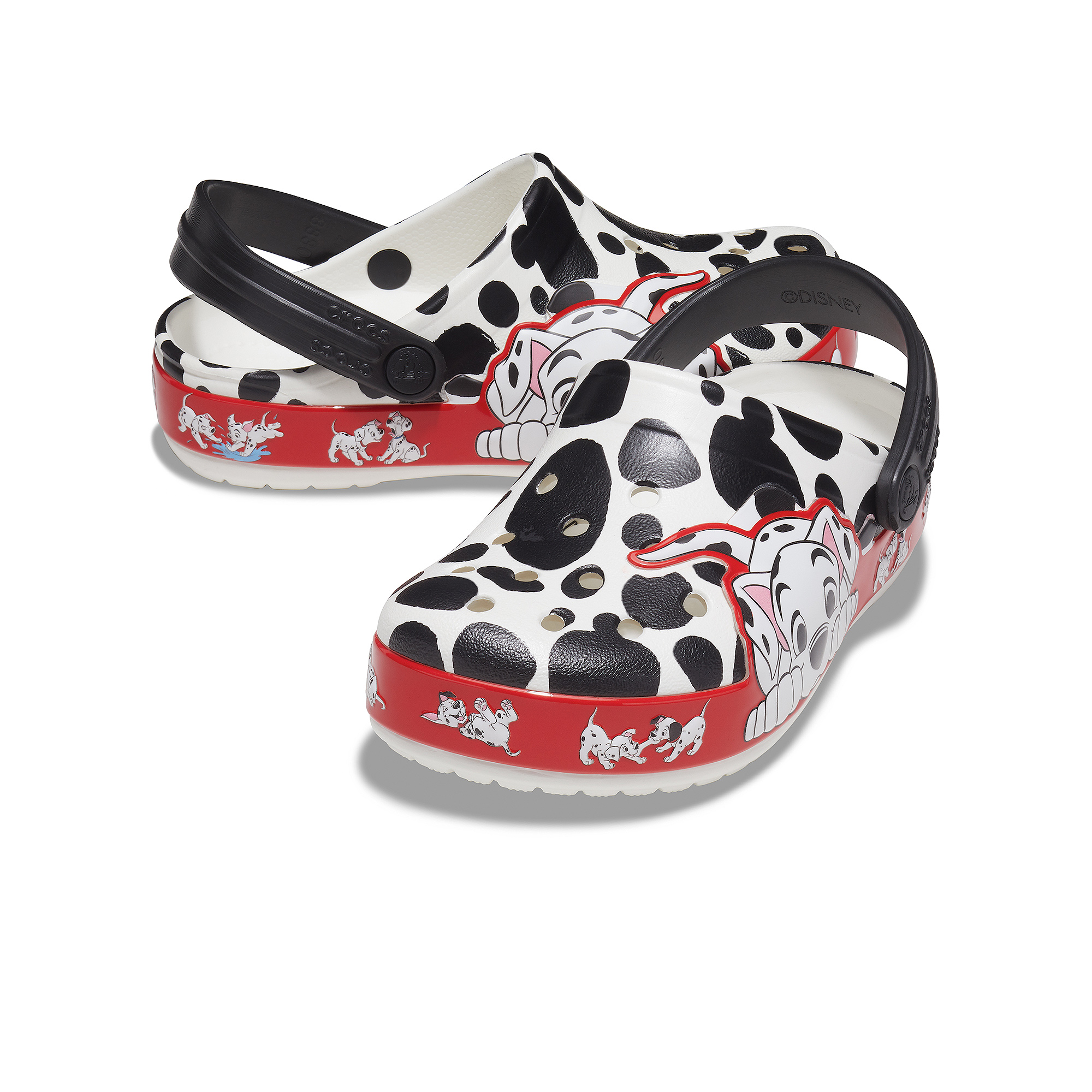 Giày lười clog trẻ em Crocs DISNEY Funlab Clog K 101 Dalmatians White - 207193-100