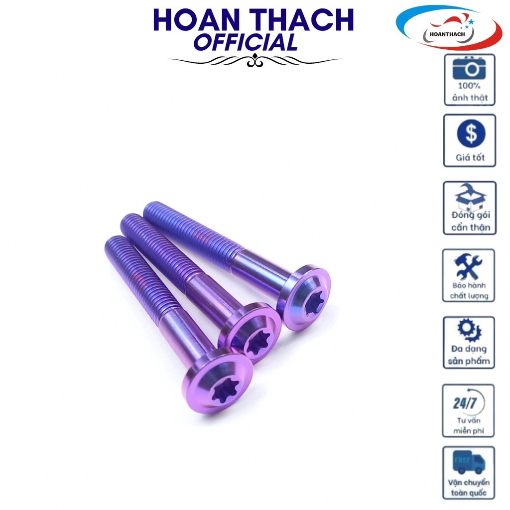 Ốc Gr5 8L60 Đầu Dù Tím dùng cho nhiều dòng xe HOANTHACH SP012507 (giá 1 con)