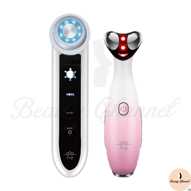 Máy Massage Mặt Chăm Sóc Da 7 in 1 Photon Nóng Lạnh – EMS Nâng Cơ – Sóng RF Hạn Chế Nếp Nhăn – Ánh Sáng Sinh Học, Làm Sạch – Căng Mịn Da Mặt Kèm Máy Massage Mắt RF Tần Số Vô Tuyến Làm Mờ Nếp Nhắn - Quầng Thâm