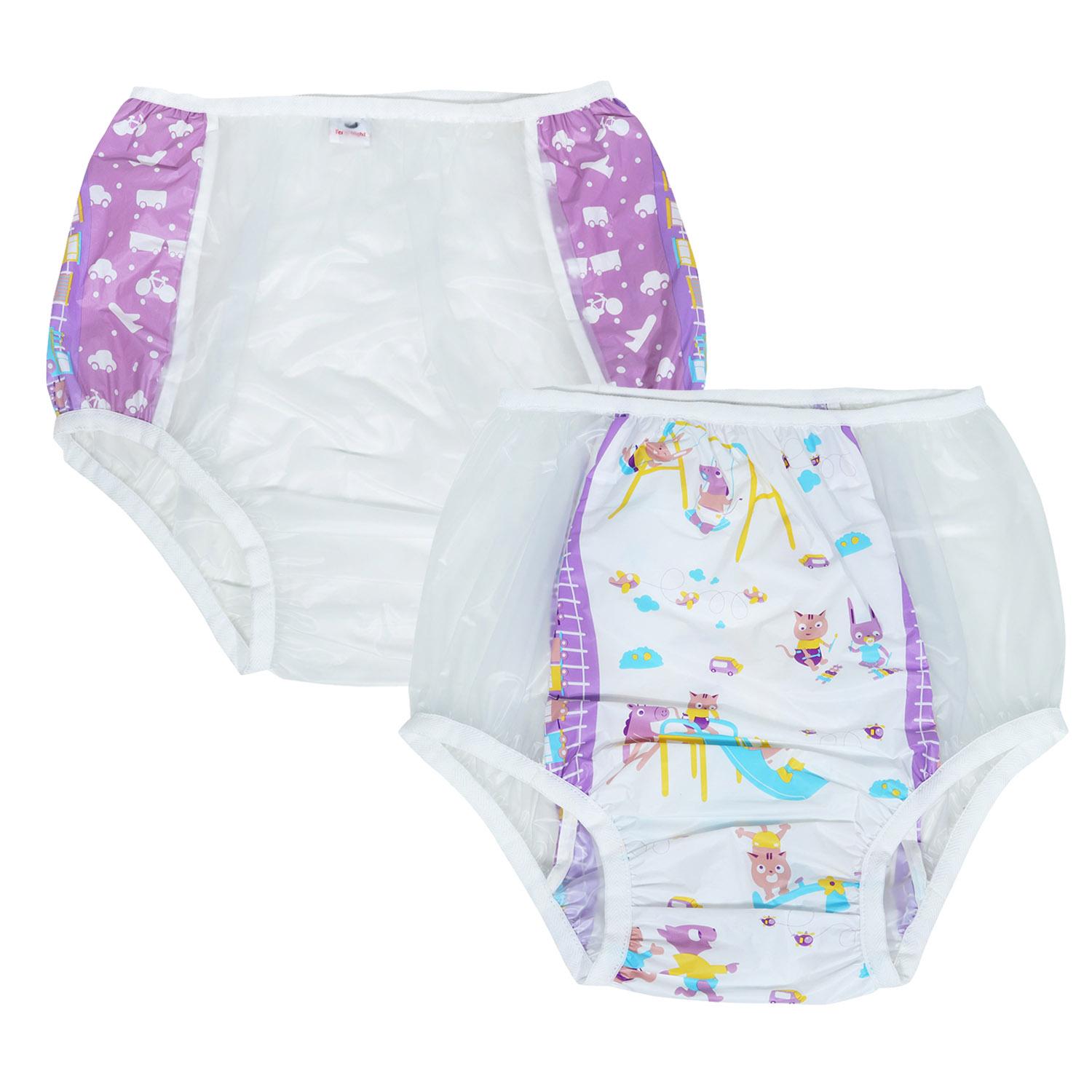 2 Chiếc Dadious Abdl Trưởng Thành Quần Đóng Tã Bé Tiểu Tiện Thun Nhựa Có Thể Tái Sử Dụng Quần Ddlg Đỏ PVC Nam Tã quần Lót