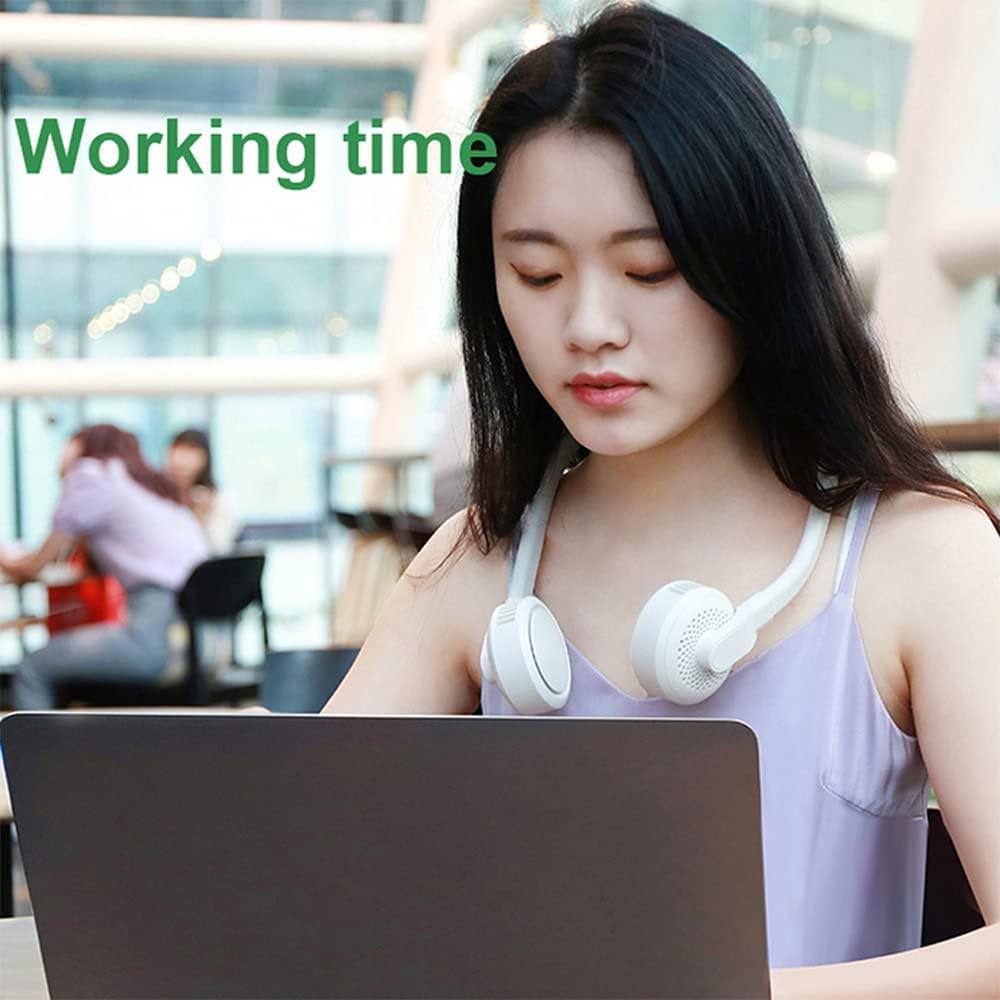 Quạt cổ nhỏ cầm tay, Quạt không cánh thể thao USB 2000mAh có thể sạc lại