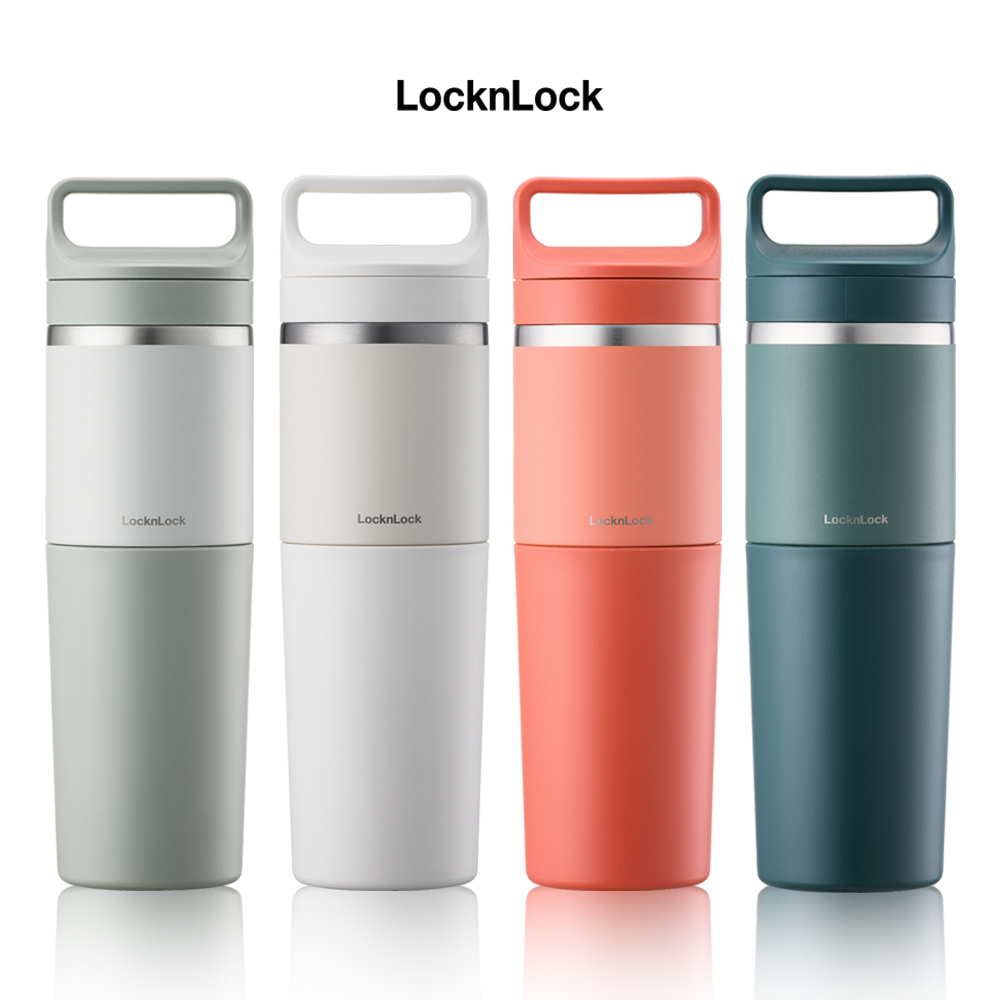 Bình giữ nhiệt Slo 2in1 with tumbler LocknLock LHC4332 (Bình giữ nhiệt và cốc nhựa) 600ml