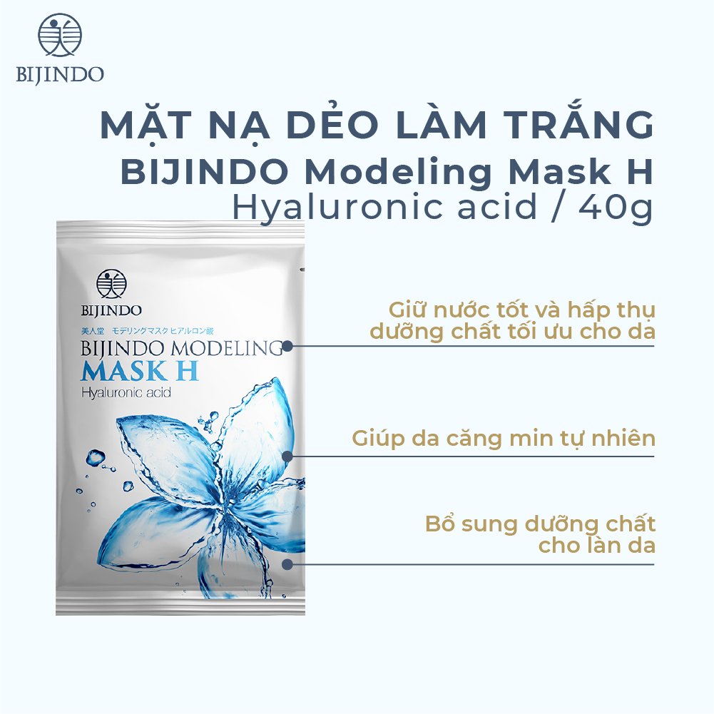 Mặt Nạ Dẻo Cấp Ẩm BIJINDO Modeling Mask H (Hyaluronic Acid) 40g