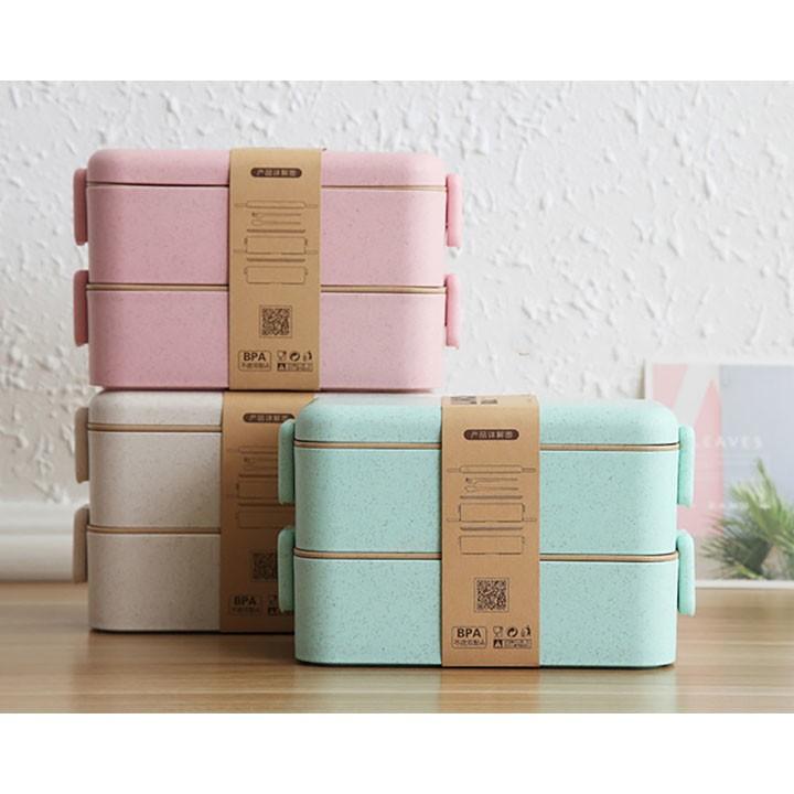 Hộp Cơm 3 Tầng Giữ Nhiệt Lúa Mạch Luch Loại To 900Ml Phù Hợp Cho Dân Văn Phòng