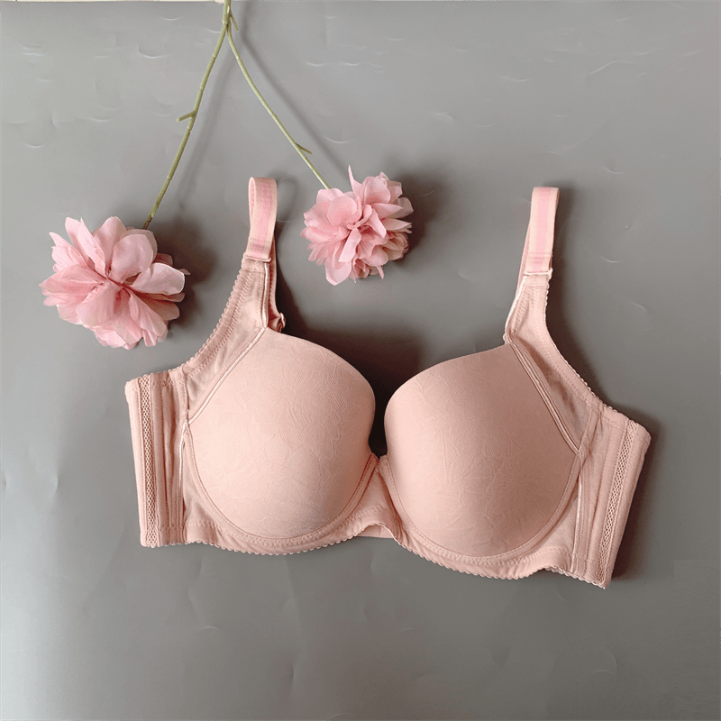 Áo lót nữ nâng ngực mút mỏng có gọng Triumph Pure Invisible Lace WHP E003401 vải gấm hoa, bản lưng to giúp nâng đẩy và định hình ngực tối đa