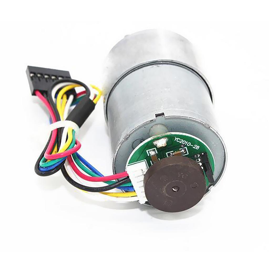 1PC DC12V Speed Reduction Gear DC Motor with Metal Encoder Coder 6-800rpm