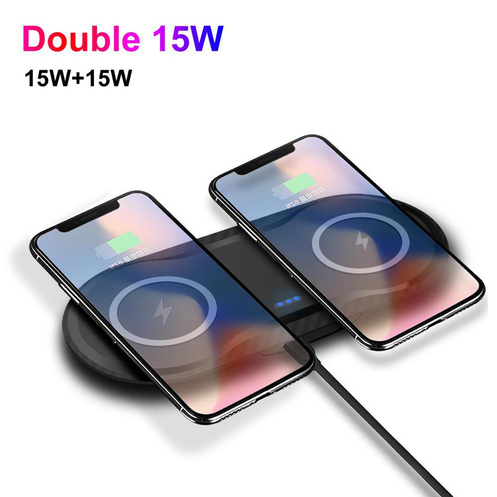 Wireless Charger Pad, Compatible iPhone 11 Pro Max, Xs Max, XR, 8 Plus, 15W Fast-Charging for Galaxy S20 S10 S9, Note 10 Note 9 Note 8