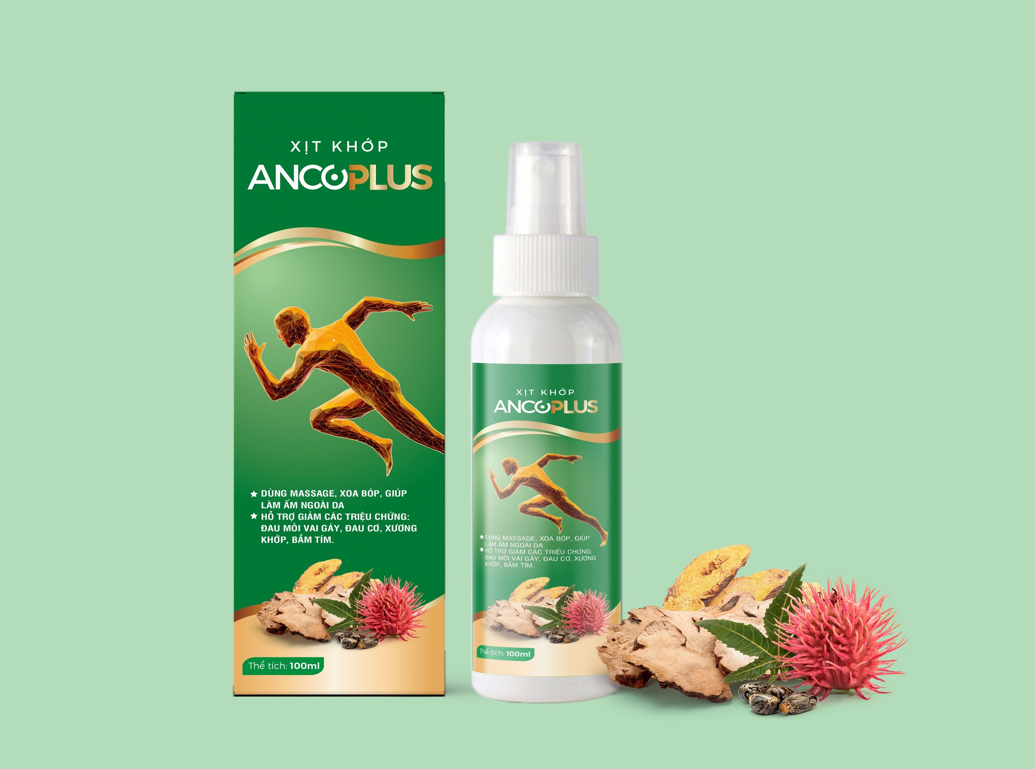 Combo 4 Tặng 2 Xịt Xương Khớp Ancoplus Giúp Giảm Đau Nhanh Chóng, Bảo Vệ Xương Khớp Từ Thiên Nhiên
