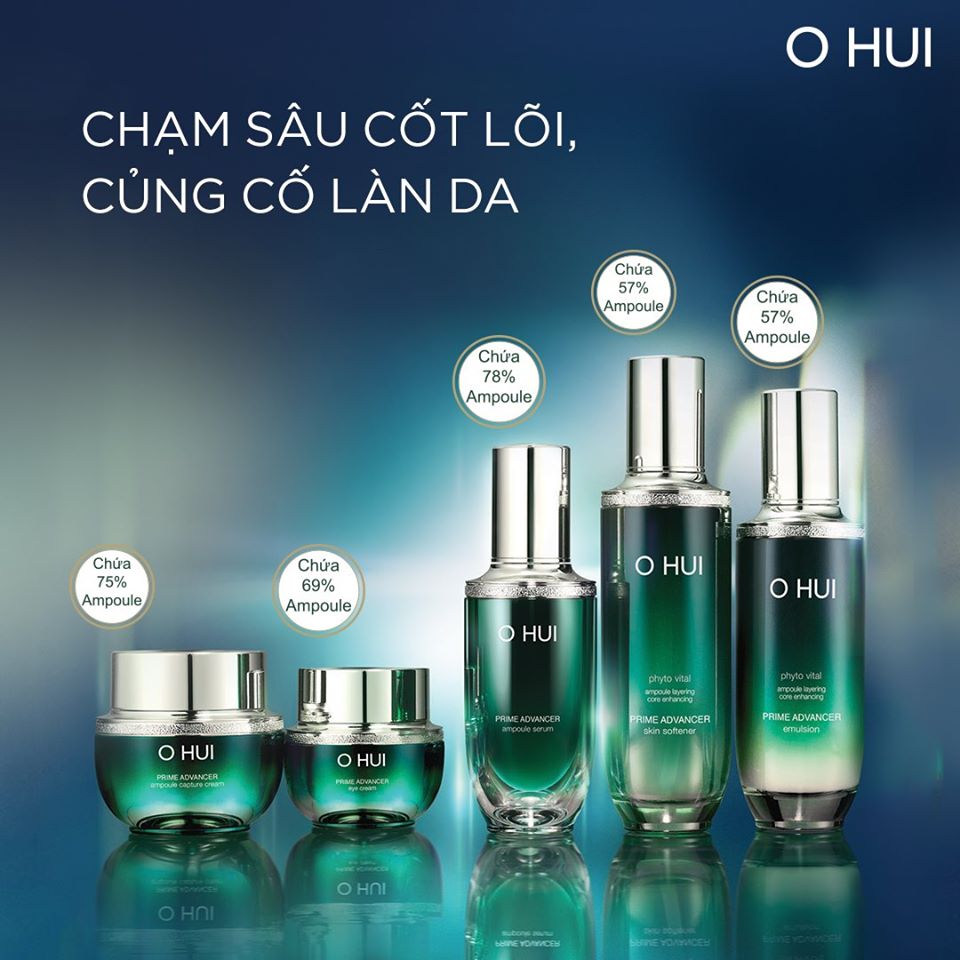 Bộ 9 món cấp ẩm và ngăn ngừa lão hóa toàn diện OHUI Prime Advancer 9pcs Special Set 417ml