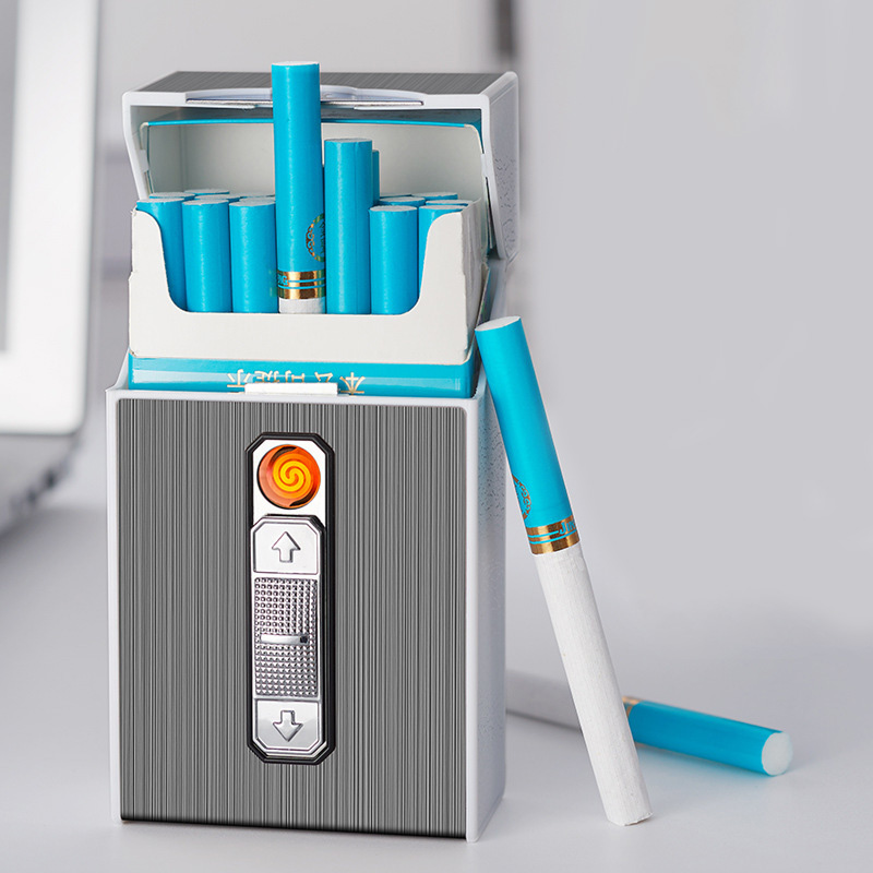 Bật Lửa Điện Kiêm Hộp Đựng Thuốc 20Đ Lớn Ngắn A16