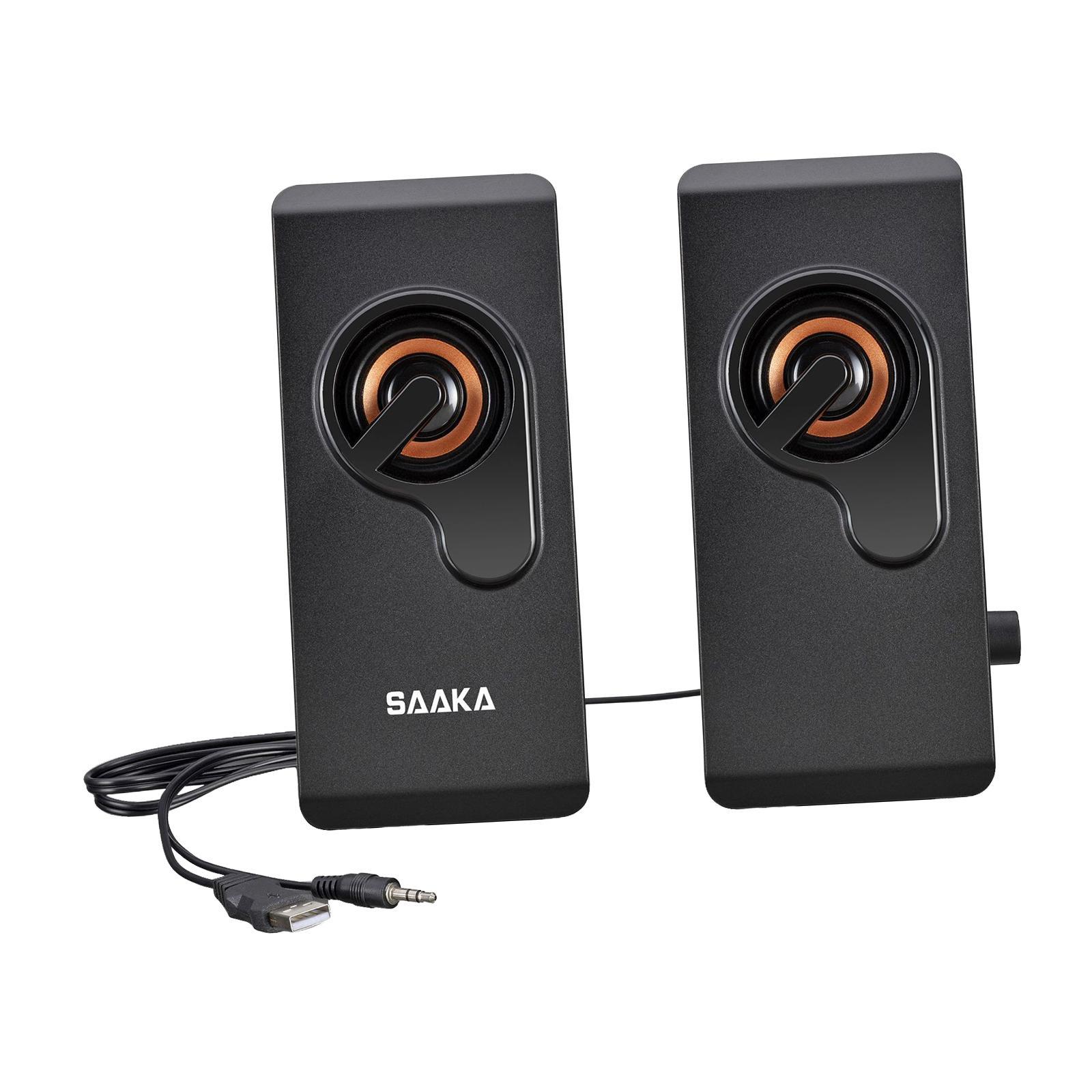 2 Pieces Desktop Table Speaker USB Powered Wired for Laptop Notebook Travel