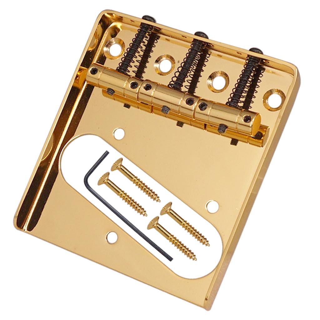 3 String Guitar Bridge for TL Electric Bass Parts Accessory Golden Spring