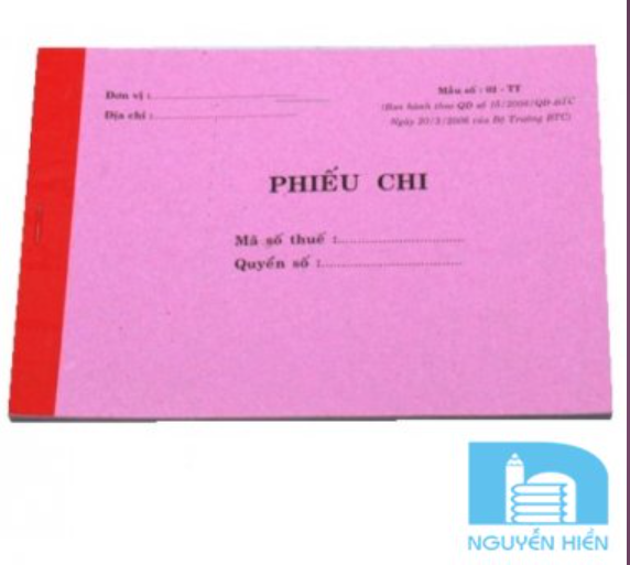 Phiếu Chi 2 liên cacbon 100 trang A5 - 13x19cm