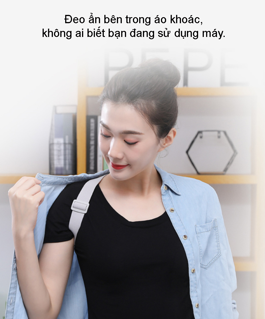 Đai đeo chống gù lưng cho học sinh, người lớn (có rung thông báo)