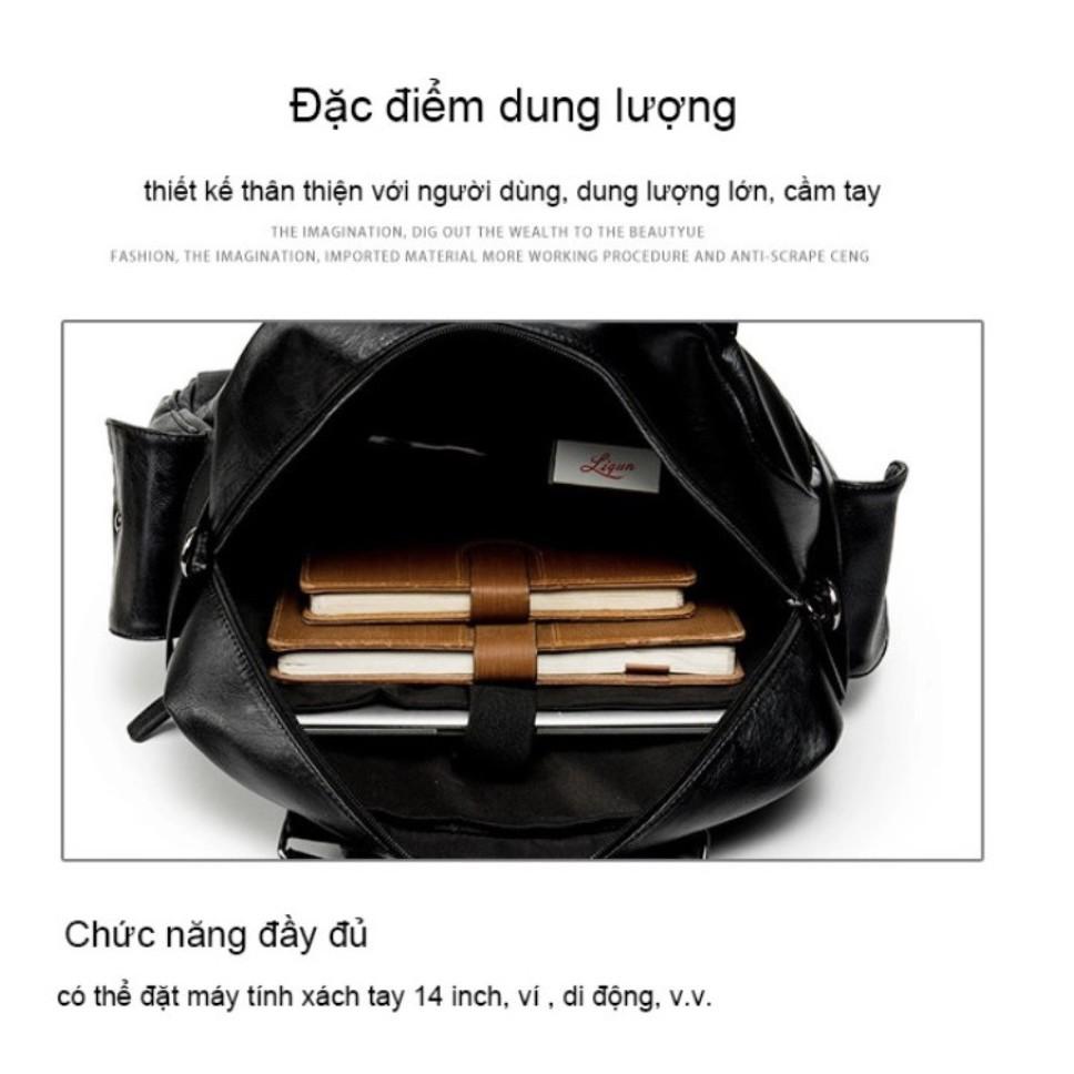 Túi xách đeo vai xách tay 2in1 Leather BlackMan