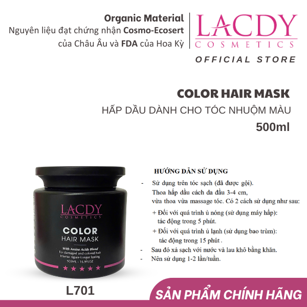 Hấp dầu màu COLOR HAIR MASK L701 (500ml)